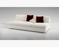 Modern White Sectional Sofa 03 3d model