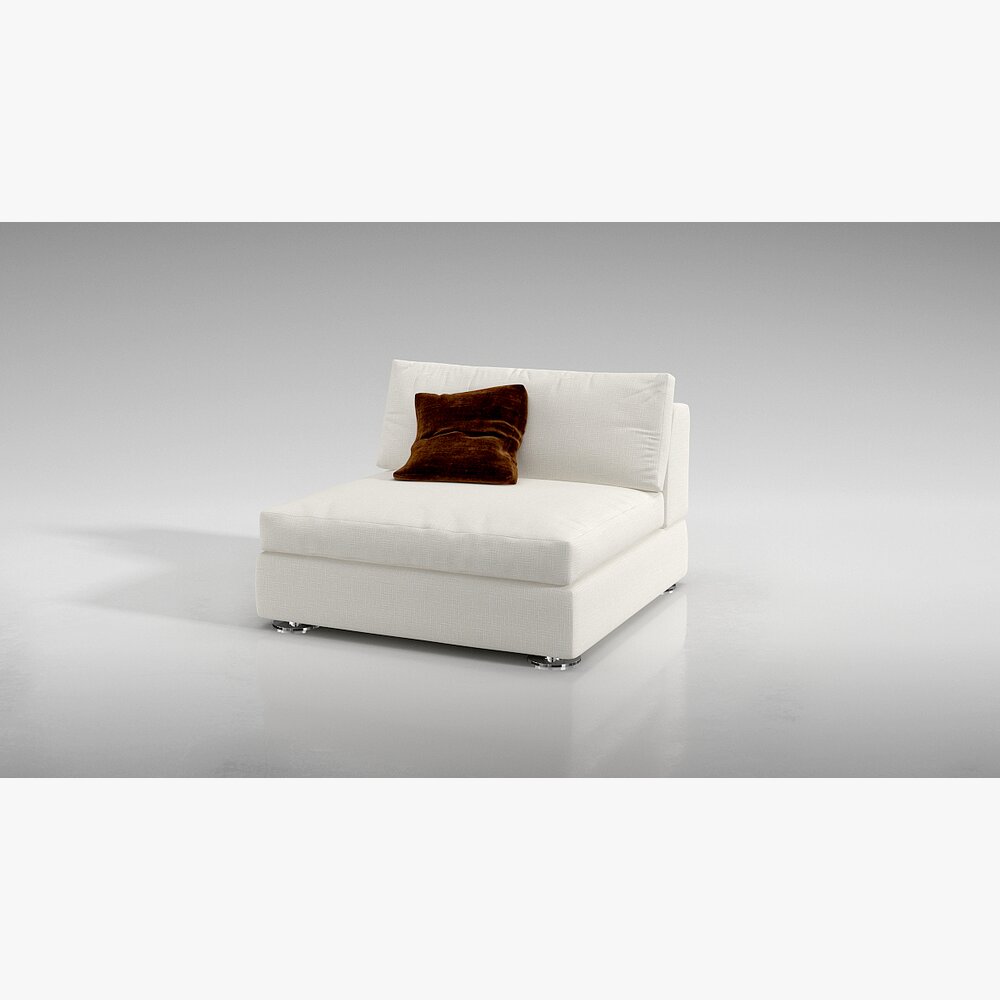 Modern Single-Seater Sofa 3D модель