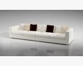Modern White Sectional Sofa 05 Modelo 3D