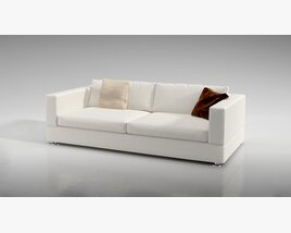 Modern White Sofa 04 3D model
