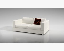 Modern White Sofa 05 3D модель