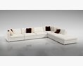 Modern White Sectional Sofa 06 3D-Modell