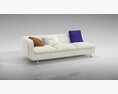 Modern White Modular Sofa 3D 모델 