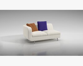 Modern Two-Seater Sofa 3D model
