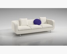 Elegant Modern Sofa 3D 모델 