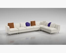 Modern Sectional Sofa 03 3D 모델 