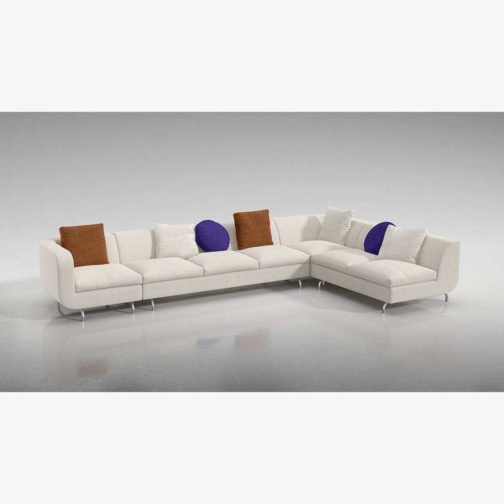 Modern Sectional Sofa 03 3D 모델 