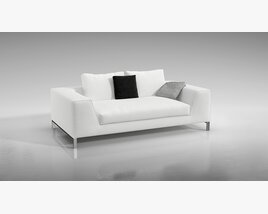 Modern White Sofa 06 Modello 3D