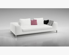 Modern White Sofa 07 3D model