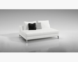 Modern White Sofa 08 3D model
