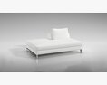 Modern White Chaise Lounge 03 3D模型