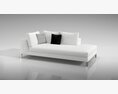 Modern White Sectional Sofa 08 Modèle 3d