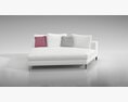 Modern White Chaise Lounge 04 3D модель