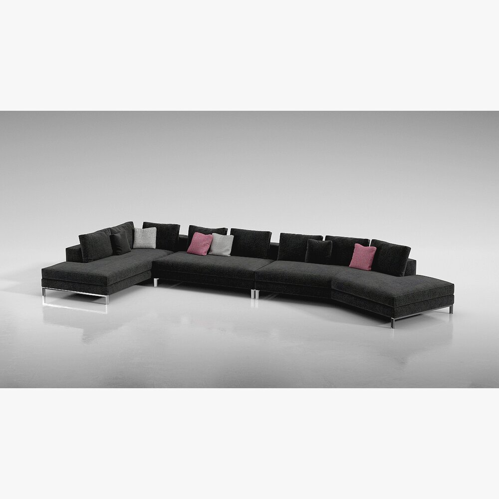 Modern Sectional Sofa 04 Modèle 3d