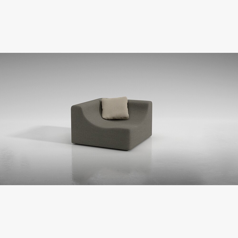 Minimalist Modern Armchair Modello 3D