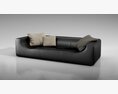 Modern Black Sofa 02 3D-Modell