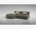 Modern Curved Sofa 02 3D 모델 