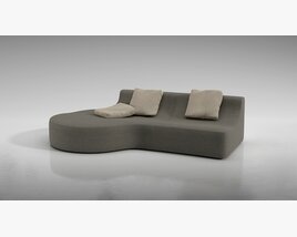 Modern Curved Sofa 02 Modèle 3D