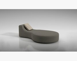 Modern Minimalist Chaise Lounge 05 3D model