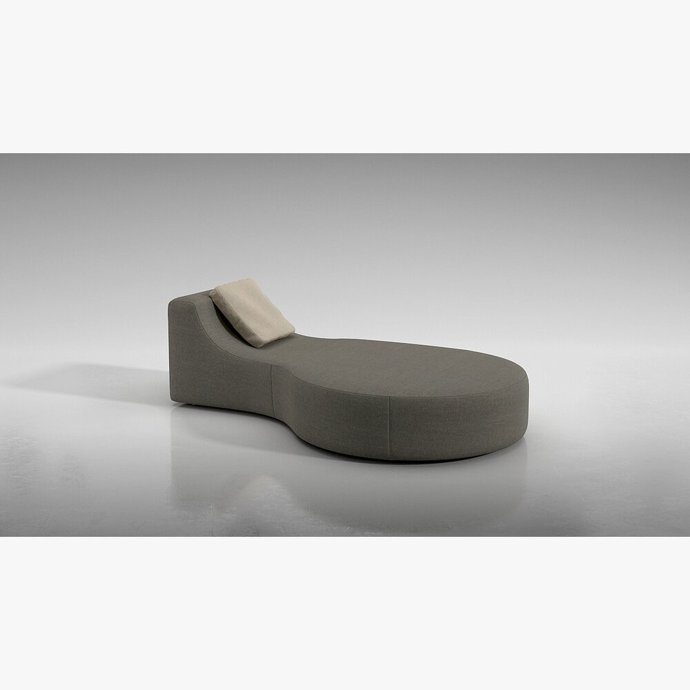 Modern Minimalist Chaise Lounge 05 3D модель