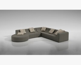 Modern Sectional Sofa 05 3D model