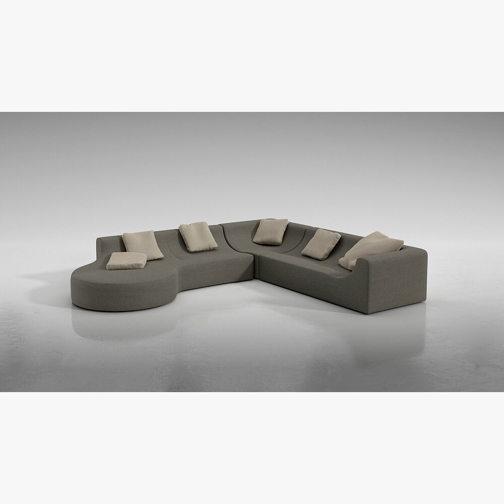 Modern Sectional Sofa 05 3D-Modell