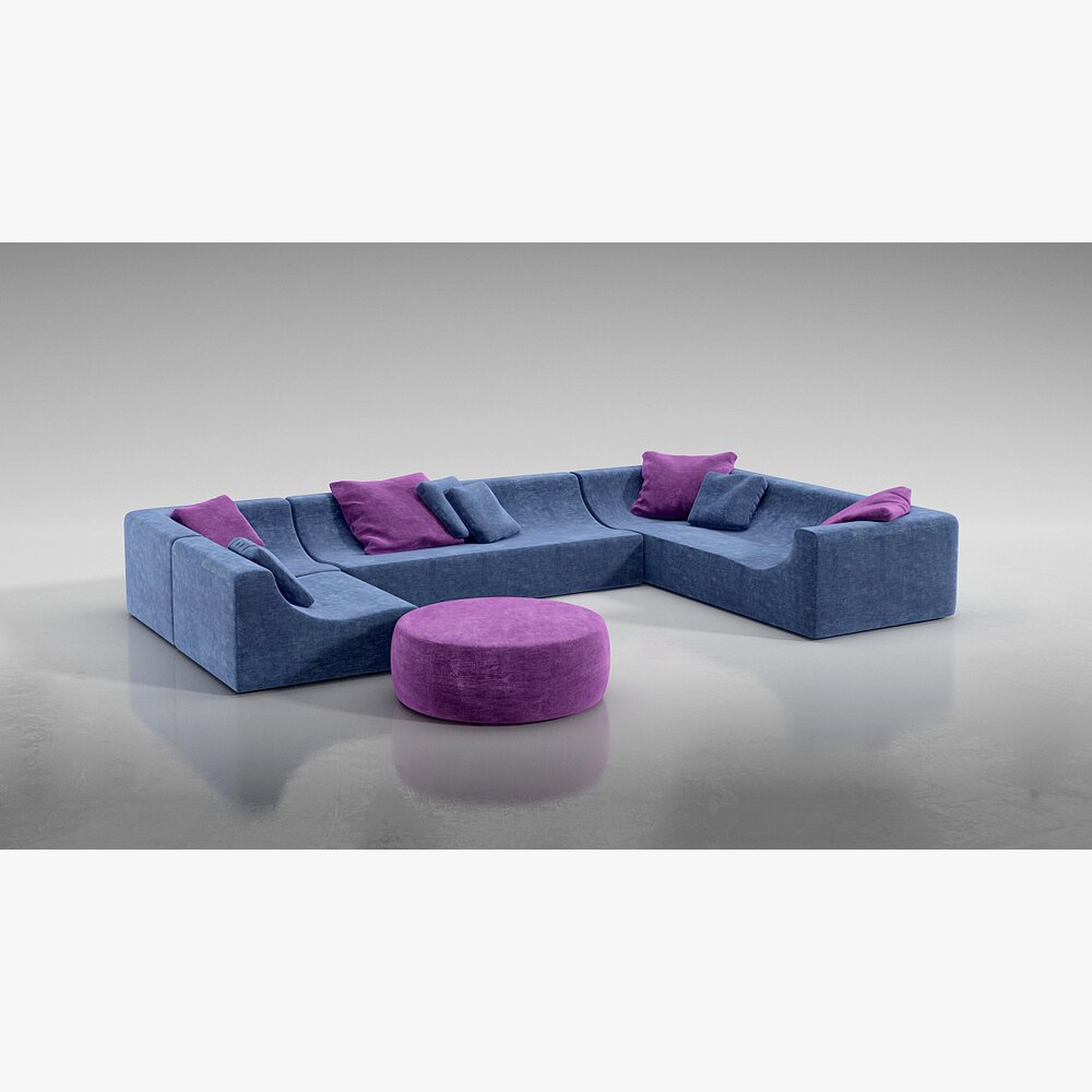Modern Modular Sofa Set 3D модель