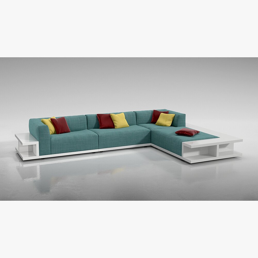 Modern Sectional Sofa 06 3D 모델 