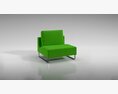 Modern Green Armchair Modello 3D