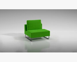 Modern Green Armchair 3D 모델 
