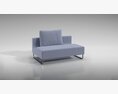 Modern Gray Chaise Lounge 3d model