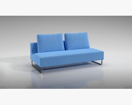 Modern Blue Sofa 03 Modello 3D
