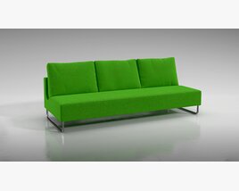 Modern Green Sofa 3D 모델 