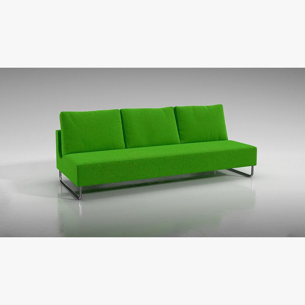 Modern Green Sofa Modello 3D