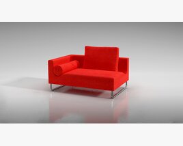 Modern Red Armchair Modelo 3d