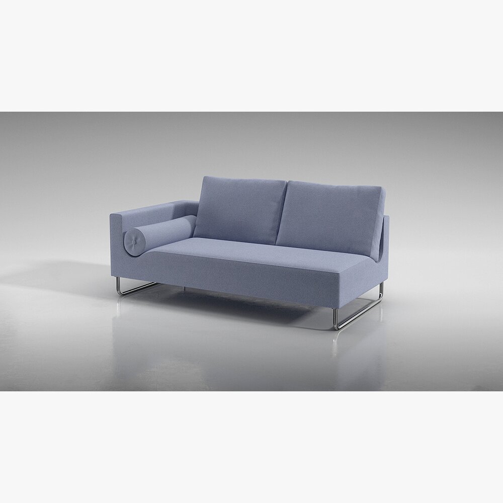 Modern Gray Sofa 03 3D 모델 