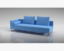 Modern Blue Sofa 04 3D 모델 