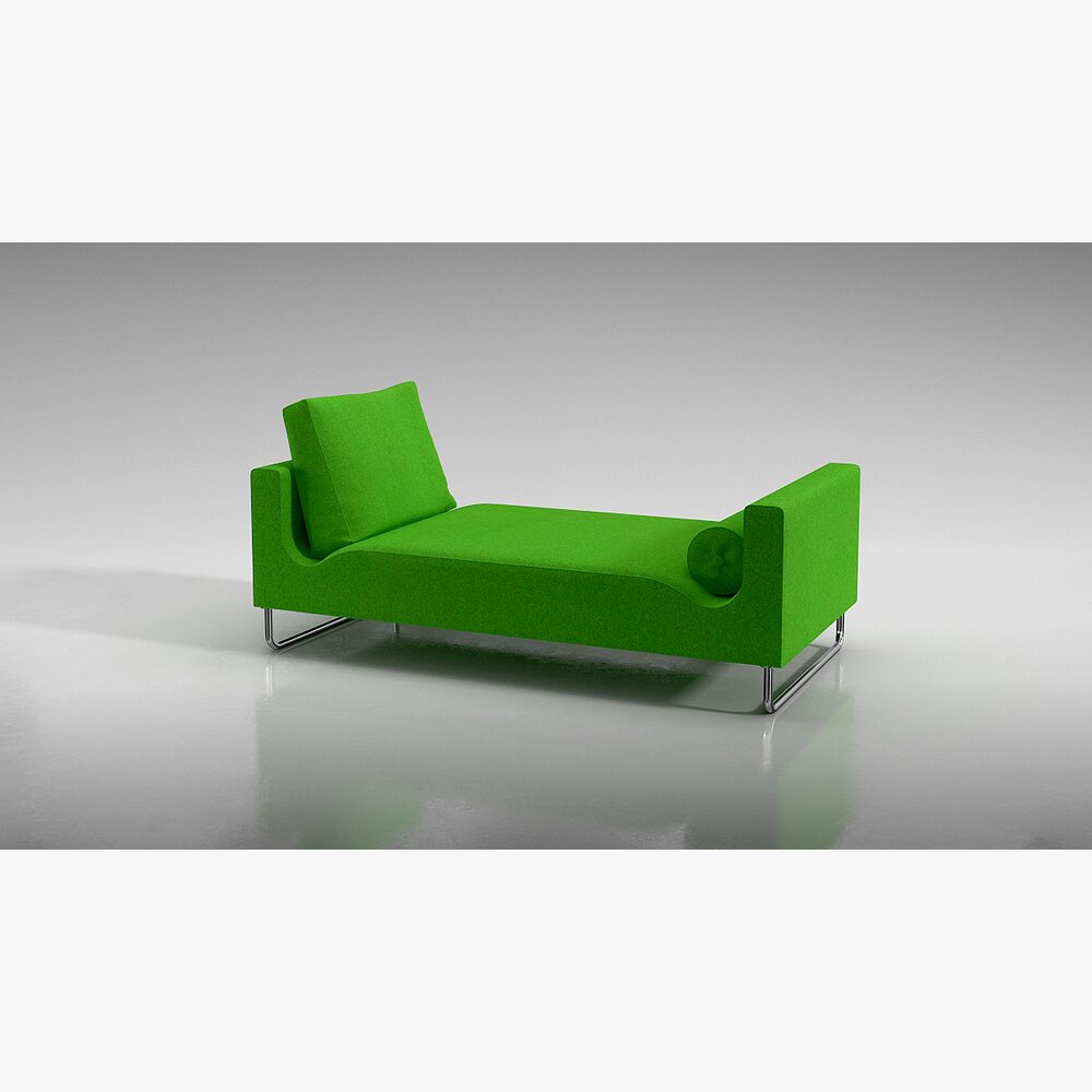 Modern Green Sofa 02 3D 모델 