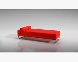 Modern Red Daybed 3D model