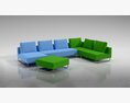 Modern Modular Sofa Set 02 3Dモデル