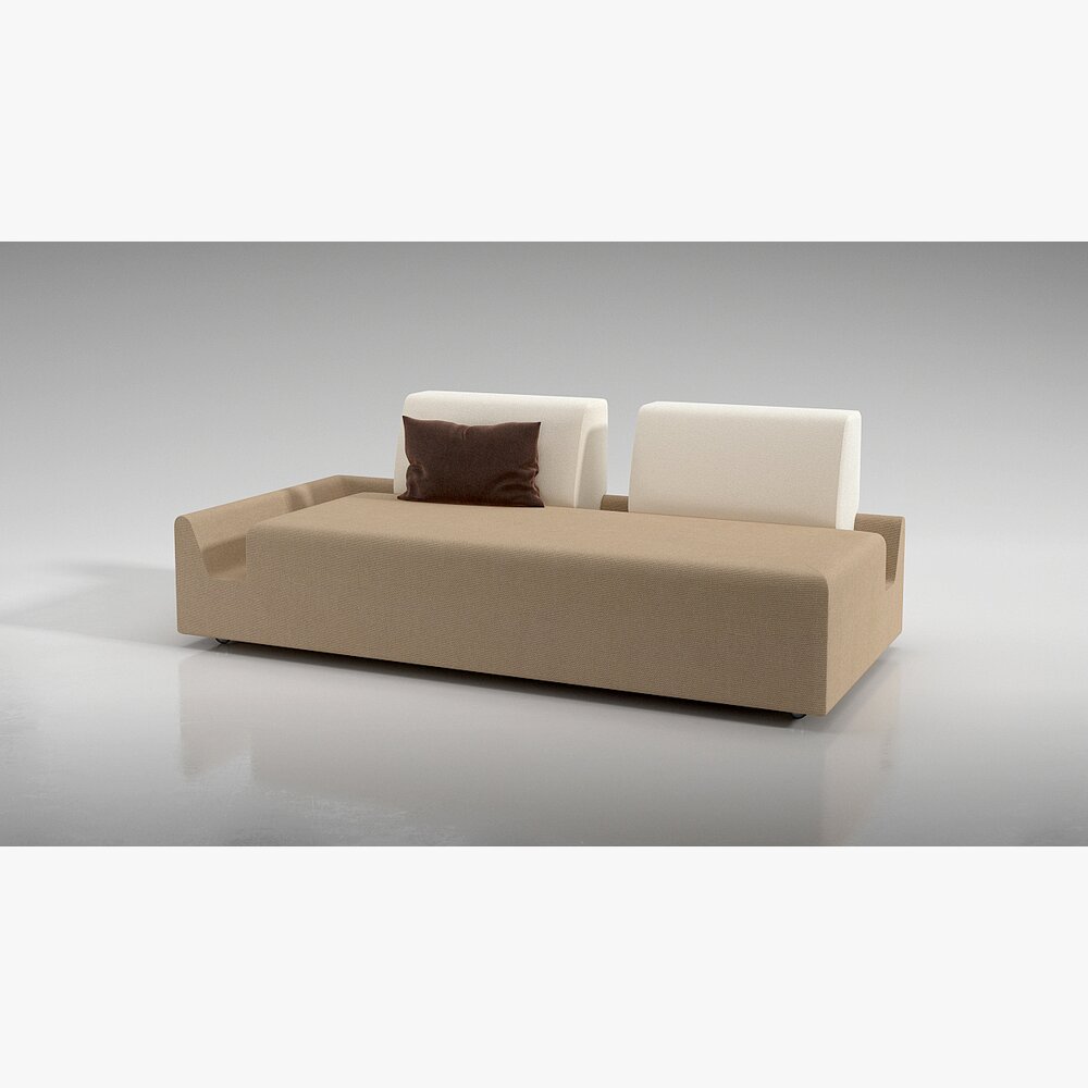 Modern Two-Tone Sofa 3D model