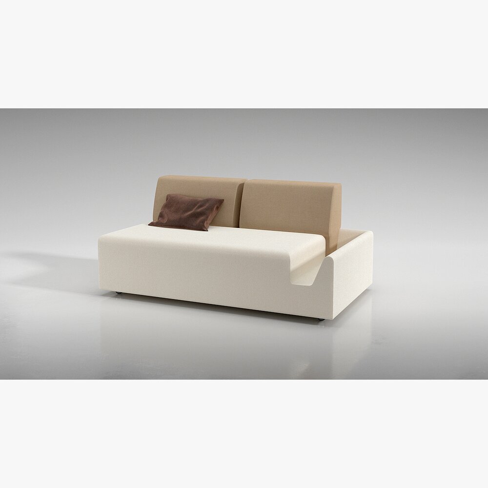 Minimalist Modern Sofa 06 3D 모델 