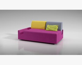 Colorful Modular Sofa Modello 3D