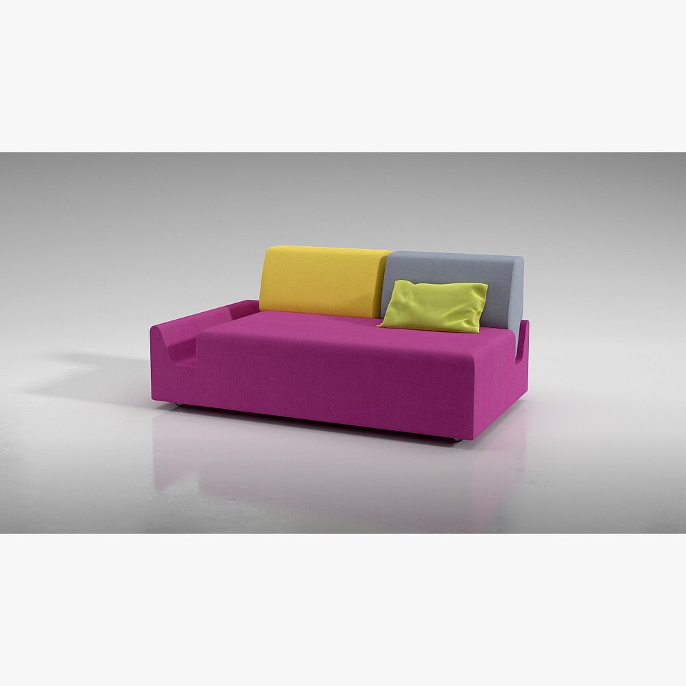 Colorful Modular Sofa 3D 모델 