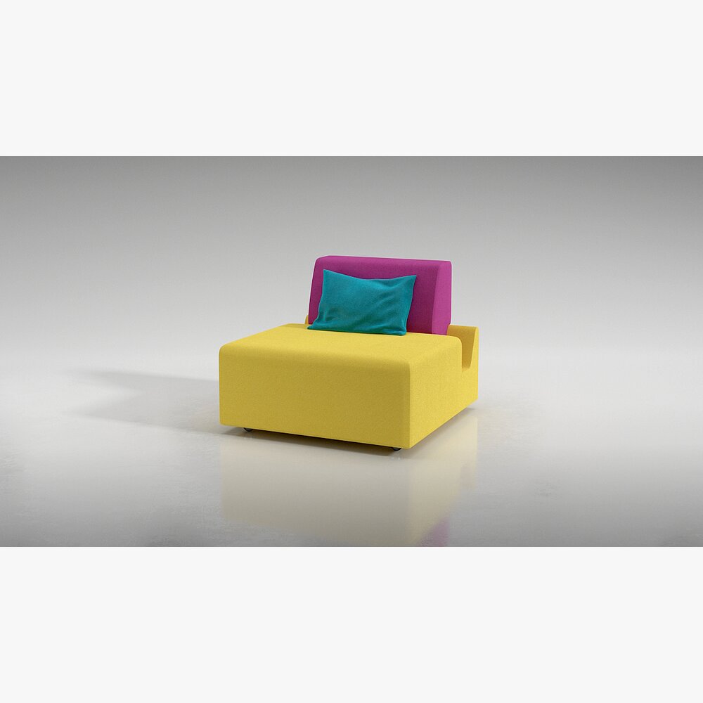 Modern Minimalist Armchair 03 3D model