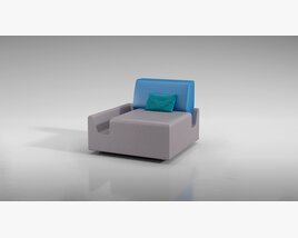 Modern Minimalist Armchair 04 3D model