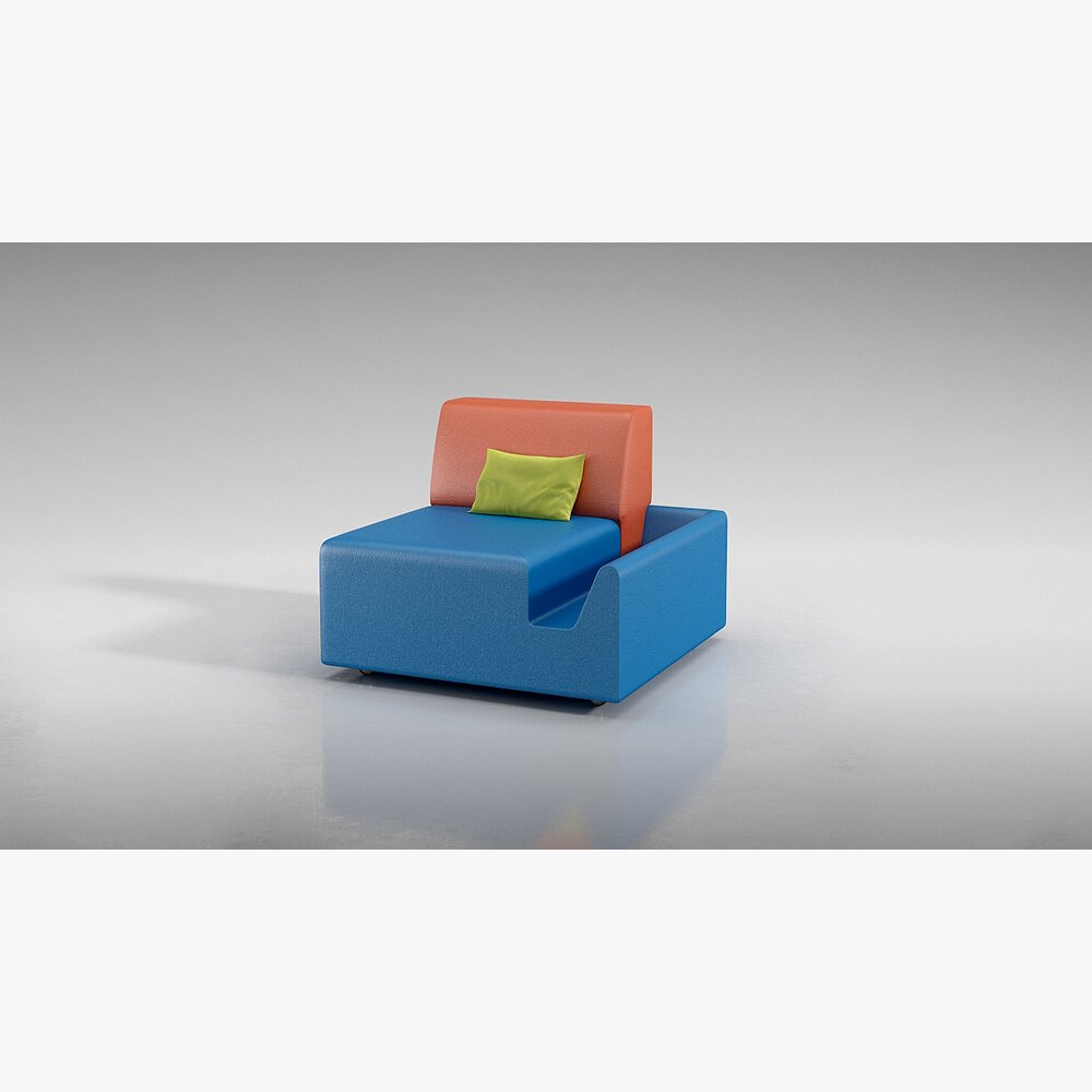 Colorful Modern Armchair Modello 3D