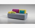 Modern Multicolor Sofa 3D 모델 