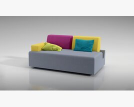 Modern Multicolor Sofa Modelo 3d
