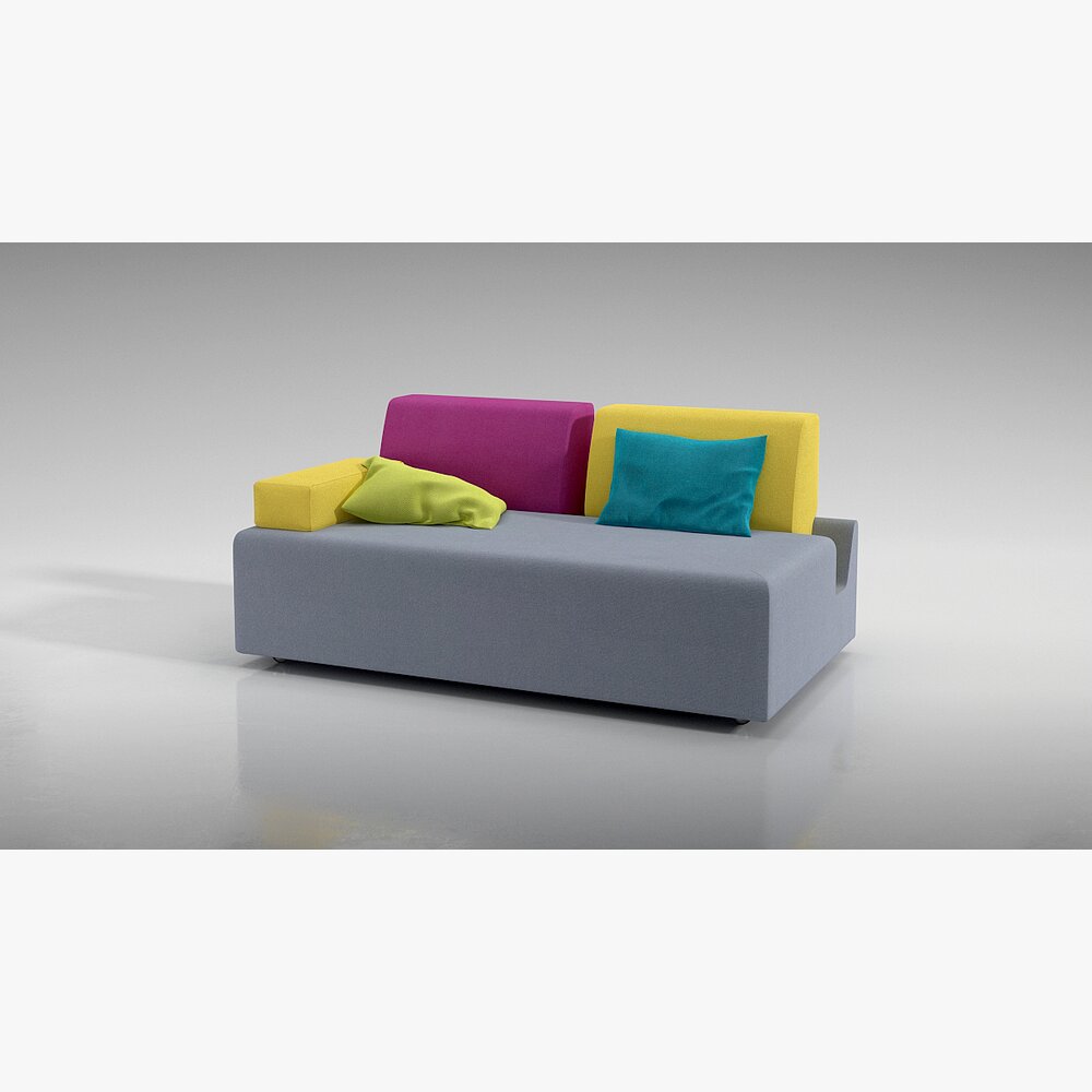 Modern Multicolor Sofa 3D model